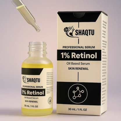 Retinol Serum 1 30ml  Anti-Aging Wrinkle Reducer applied on skin